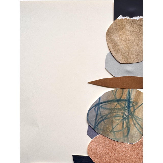 Paper "Vessel 2" Original Mixed-Media Framed Collage on Paper by Zac Woodiel For Sale - Image 7 of 12