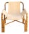 Vintage Bamboo and Canvas Armchair, 1960s For Sale