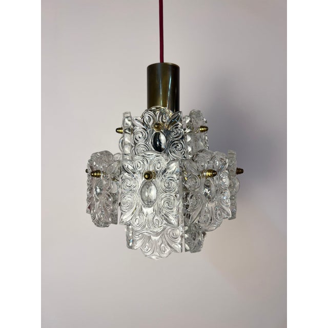 Crystal Glass Pendant Lamp from Kinkeldey For Sale - Image 4 of 11