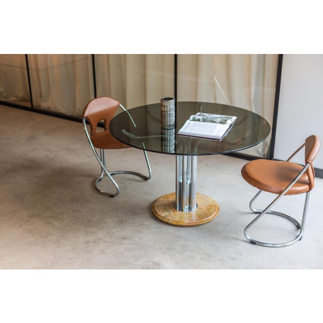 Mid-Century Modern Italian Leather Chair For Sale - Image 3 of 8