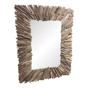 1960s Large Handcrafted Driftwood Mirror
