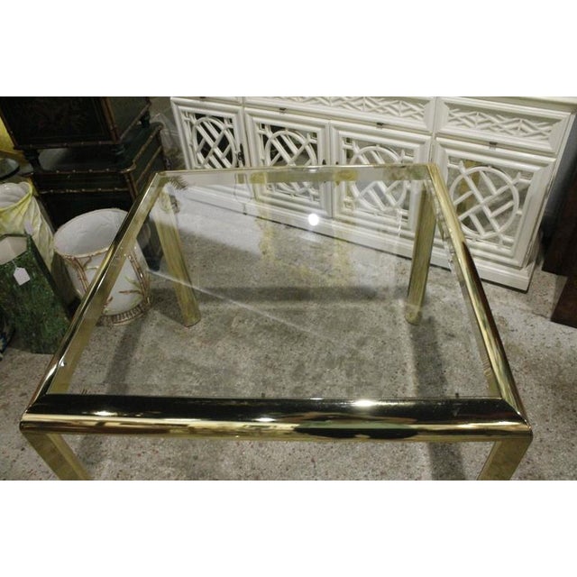 Vintage Design Institute of America DIA Brass Dining Table Game Table For Sale In West Palm - Image 6 of 11
