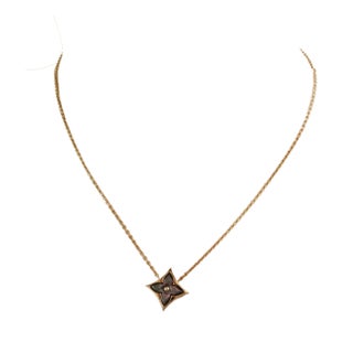 24753 - Louis Vuitton Blossom Mother of Pearl 18k Pink Gold Monogram Pendant Necklace For Sale