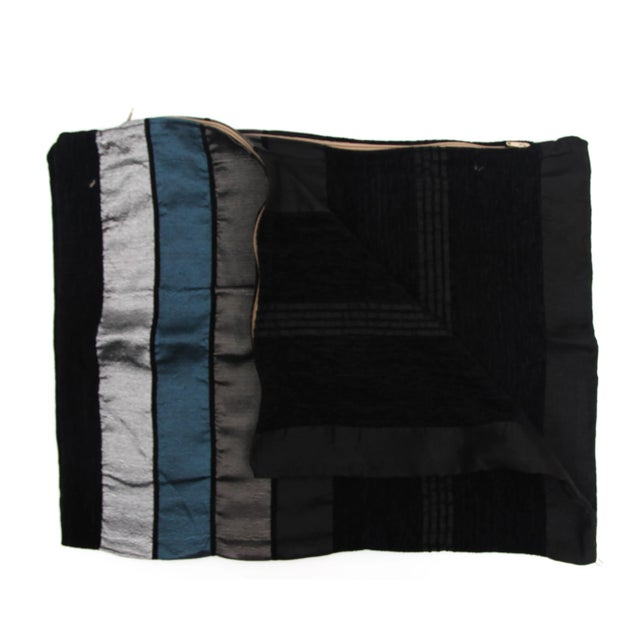 Black Cactus Silk Handmade Pillow Case - a Pair For Sale