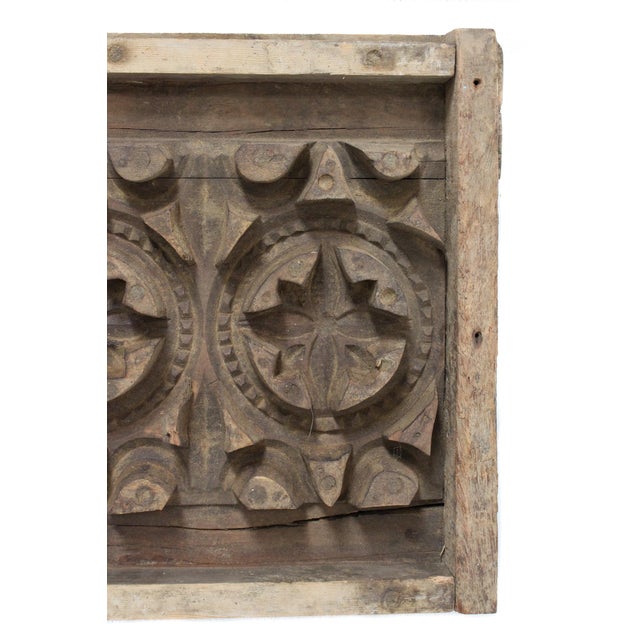Flower Medallions Wall Art Architectural Fragment For Sale - Image 6 of 10