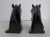 American Deco Pair of Ceramic Black Horse Head Bookends by Abingdon Pottery, 1940s For Sale In Miami - Image 6 of 11