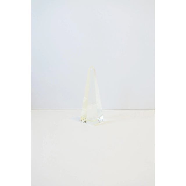 Postmodern Modern Lucite Obelisk For Sale - Image 3 of 11
