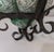 Gothic Spanish Revival Wrought Iron & Green Glass Hanging Lantern For Sale - Image 10 of 10