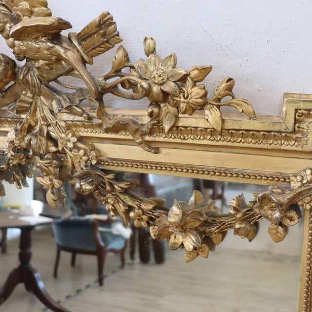 19th Century Gilt Wood Wall Mirror For Sale - Image 12 of 15