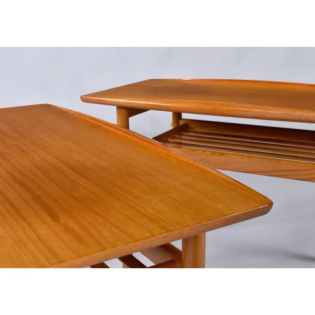 Wood Pair of Grete Jalk for Poul Jeppesen Møbelfabrik Danish Teak Side Tables For Sale - Image 7 of 10