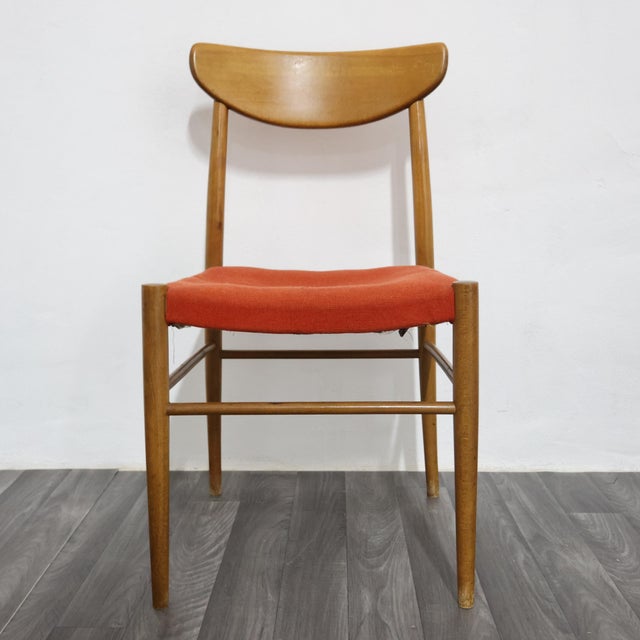 Red Scandinavian Dining Chairs, 1960s, Set of 4 For Sale - Image 8 of 9