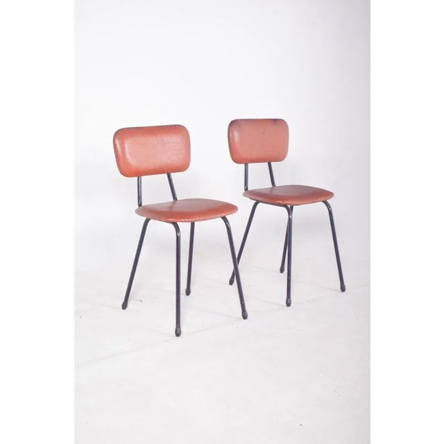 Chair in Red Synthetic Leather, 1970s For Sale - Image 6 of 9