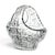 Mid 20th Century Mid-to-Late 20th Century Czech Bohemian Queen’s Lace Cut Crystal Basket 6" For Sale - Image 5 of 12