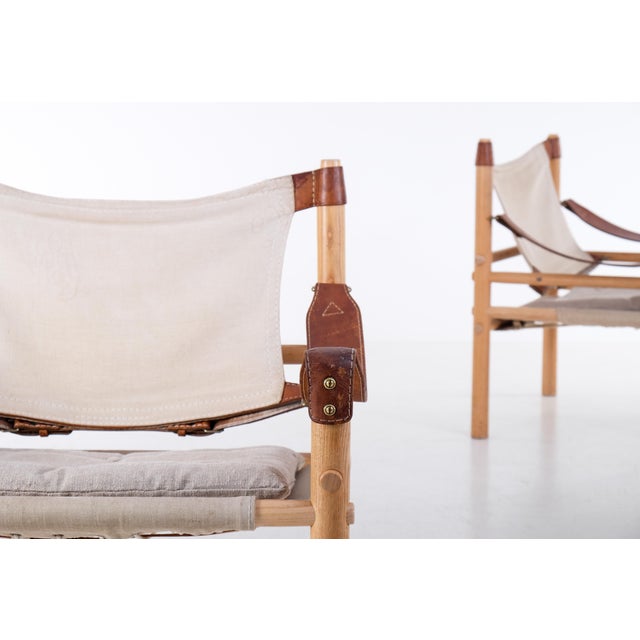 Brown Set of Model Sirocco Easy Chairs attributed to Arne Norell, 1970s For Sale - Image 8 of 18