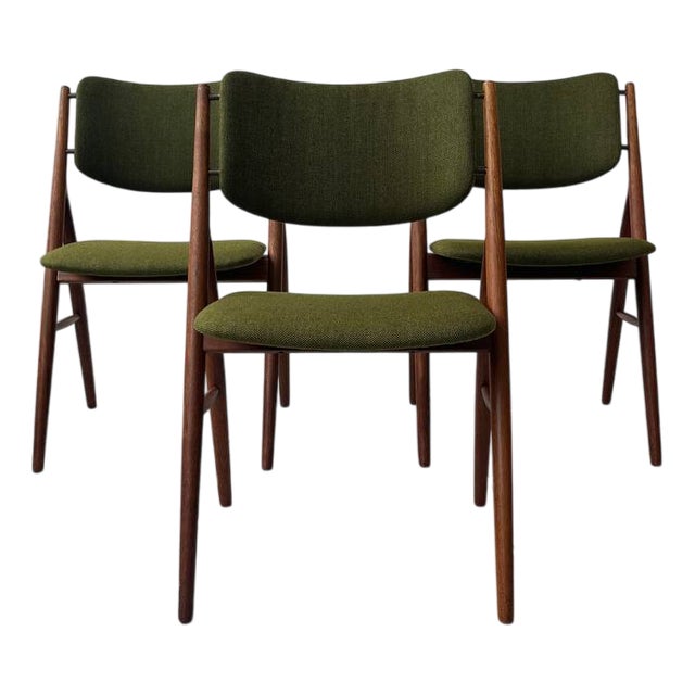 Mid-Century Teak Chairs, Denmark, Set of 4 For Sale