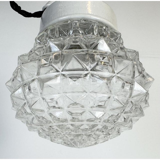 1970s Vintage White Porcelain Pendant Light, 1970s For Sale - Image 5 of 15