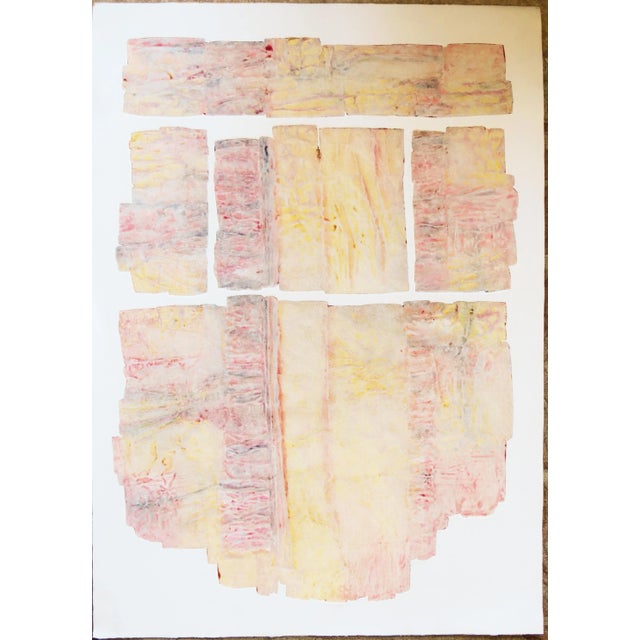 This artwork titled "Lower Canyon IV" c.1980 is a monotype, mixed media with embossing on Arches paper by noted Canadian...