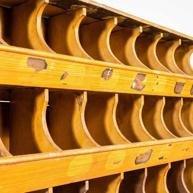 Faux Wood Workshop Shelving Pigeon Hole Bins, 1940s For Sale - Image 4 of 9