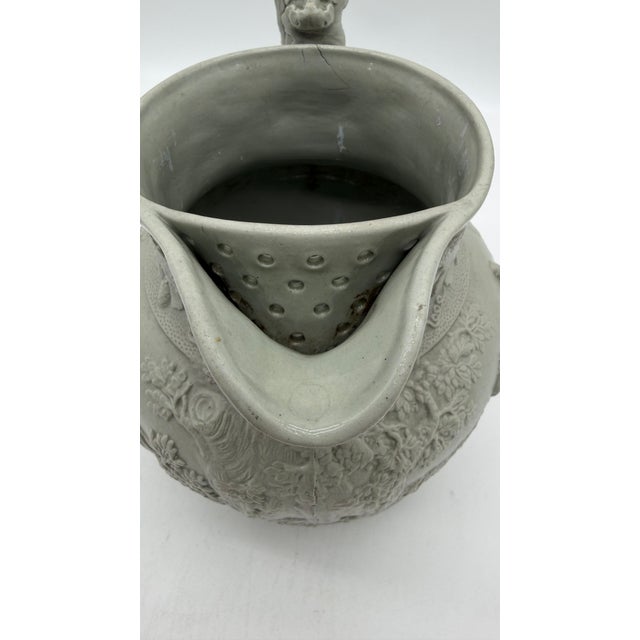 Ceramic A Very Fine Antique English Victorian Grey Salt Glazed Stoneware Jug, by Mintons, Circa 1850's For Sale - Image 7 of 15
