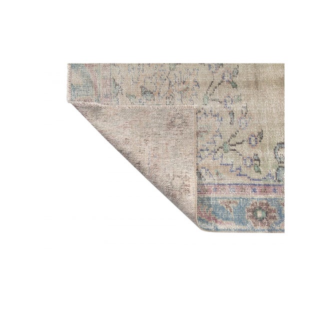 1960s Distressed Vintage Turkish Oushak Rug - 5`2" X 9`1" For Sale - Image 5 of 6