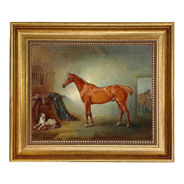 "Firebird" Chestnut Hunter Reproduction Print on Canvas, Framed 11-1/2" X 13-1/2" For Sale