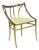Vintage Italian Hollywood Regency Sculptural Brass Chiavari Style Accent Chair For Sale