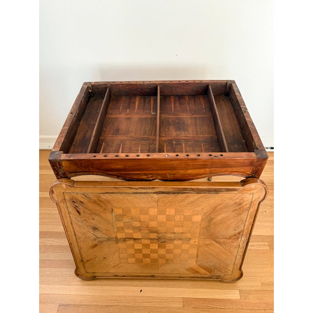 Traditional Antique 20th Century Reversible Inlaid Game Table For Sale - Image 3 of 16