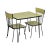 Mid-Century Modern Wrought Iron & Formica Childs Table and 2 Chair Kitchen Set For Sale - Image 13 of 13