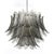Modernist Hand-Blown Smoked Gray Murano Glass 3-Tier Reeded Feather Chandelier For Sale - Image 9 of 18