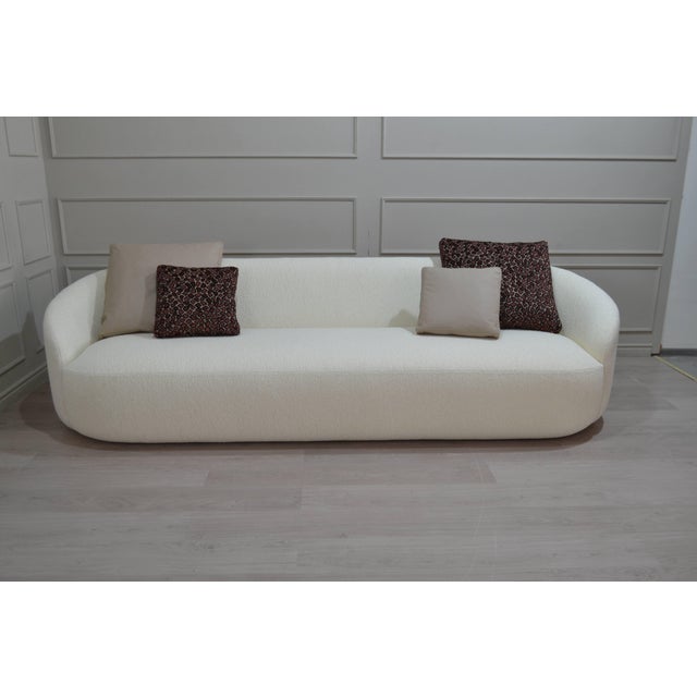 Cottonflower 280 Cloud Ivory Boucle Curved Sofa from Kabinet For Sale - Image 9 of 10