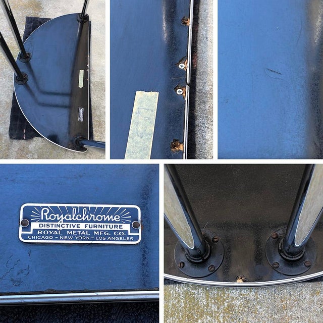 Art Deco Chrome and Black Laminate Console Table by Royalchrome, Circa 1930s For Sale - Image 9 of 9