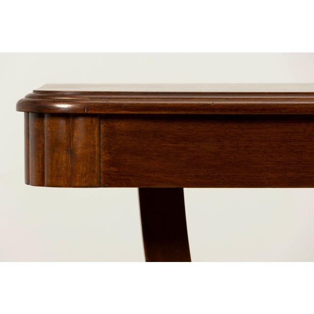 1930s French Art Deco Walnut Console Table For Sale - Image 4 of 18
