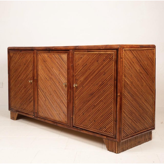 Southern Nurseries Rattan Sideboard from Vivai Del Sud, 1970 For Sale - Image 10 of 18