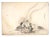 Manner of ITCHO, Hanabusa, (Japanese, 1652-1724): Three watercolor and ink drawings on paper, to include: 1) Man seated...