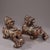Late 19th Century Pair of Antique Gilt Bronze Pixiu Statues, Mythical Beast Figures, 5.98kg For Sale - Image 5 of 9