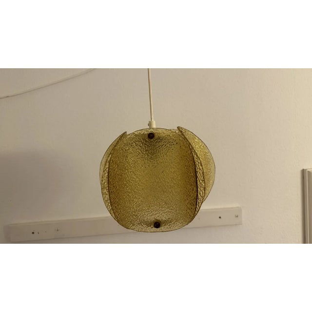Amber Colored Glass Ceiling Lamp, 1960s For Sale - Image 11 of 13
