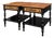 Vintage L. Hitchcock Country Farmhouse Solid Maple 1 Drawer Side Tables in Black / Harvest Maple - A Pair For Sale