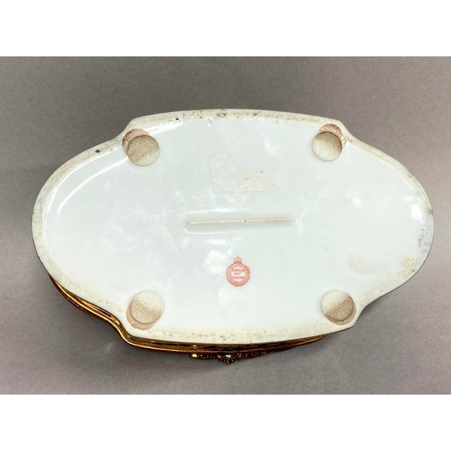 19th Century 1880 French Sevres Blue Porcelain Gilt Box - 1 Pc For Sale - Image 5 of 15