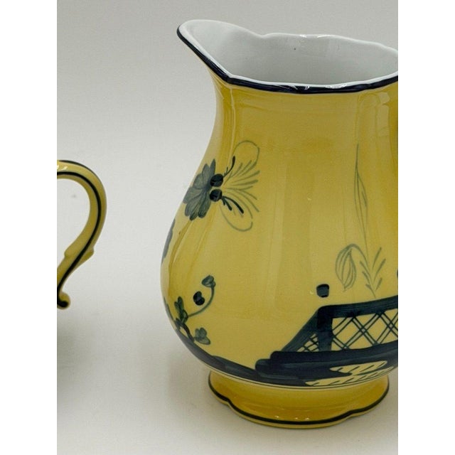 Ginori 1735 Oriente Italiano Citrono Covered Sugar Bowl and Creamer For Sale - Image 15 of 18