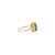 Two Tone 18k Gold Genuine Emerald Three Stone Ring Size 5 For Sale In New York - Image 6 of 13
