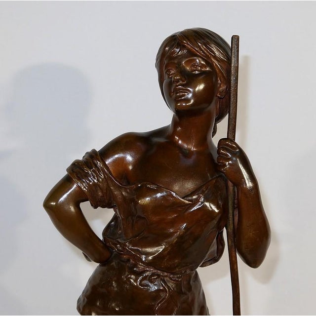 H. Moreau, Jeune Paysanne, Late 1800s, Bronze For Sale - Image 6 of 18