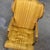 Gold Mid-20th Century Rustic Colonial Style High Wingback Fireside Chair Oak Frame Gold Stripe Fabric For Sale - Image 8 of 18