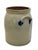 Small 1 Gallon Size Blue Decorated Antique American Stoneware Butter Churn Crock by Cowden & Wilcox Harrisburg Pennsylvania For Sale - Image 17 of 18