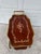 Mid-Century Traditional Wood and Brass Tea Cart With Floral Detail For Sale - Image 12 of 14