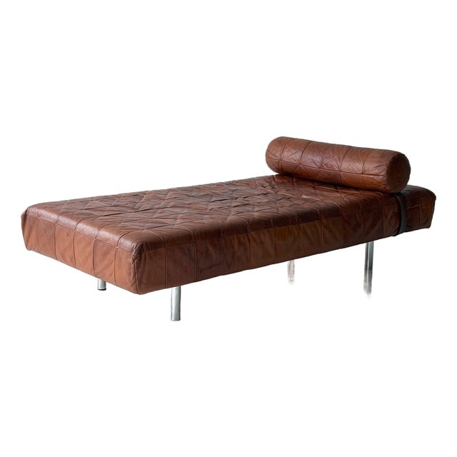 Patchwork Leather Daybed by De Sede c. 1960s. For Sale
