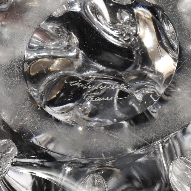 Pair of Mid-Century Crystal & Brass Tree Form Candelabras Signed Schneider For Sale - Image 15 of 15