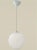 Hanging pendant lamp in Scandinavian style from the late 1960s with a opaline shade on an adjustable cable. Its form and...