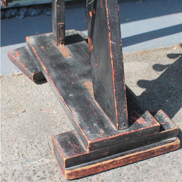 Textile 19th Century Original Painted Folky Textile and Country Store Rack For Sale - Image 7 of 7