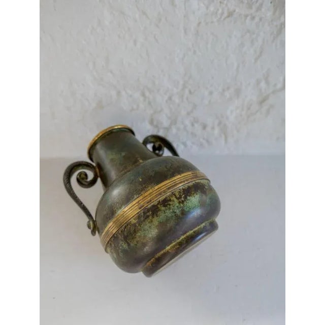 Art Deco Vase in Bronze and Brass from SVM Handarbete, 1940s For Sale - Image 11 of 13