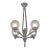 French Art Deco Nickeled Bronze & Frosted Glass Chandelier by Louis Vandamme 1930s For Sale